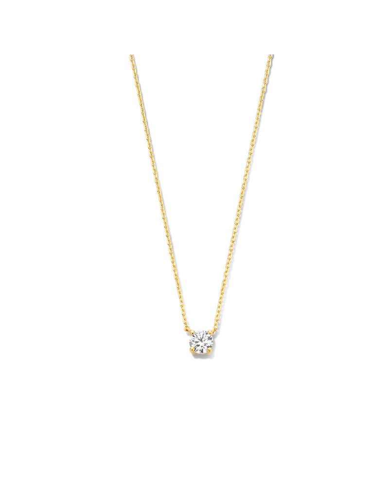 Blinckers Jewelry Huiscollectie BJ 4022750 collier dames in 14 k geelgoud met zirkonia hanger