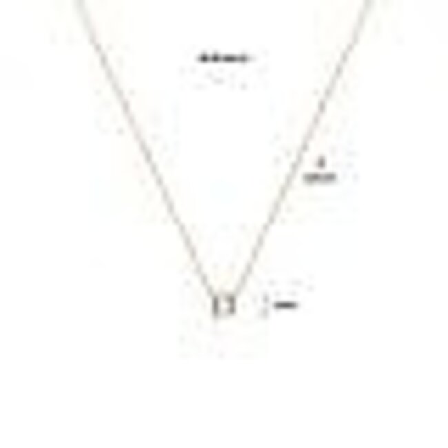 Blinckers Jewellery Huiscollectie BJ collier 44.01255 14k Roségoud Zirkonia Hanger 0,8mm 40-44cm