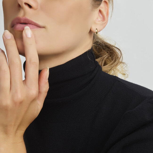 Blinckers Jewellery Huiscollectie BJ Oorbellen 40.24835 Goud 14k Klaporringen 1,6 x10mm