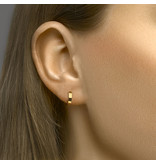 Blinckers Jewelry Huiscollectie BJ 4024838  oorbellen klap creool in 14k geelgoud  strak design 10 x 1.8 mm