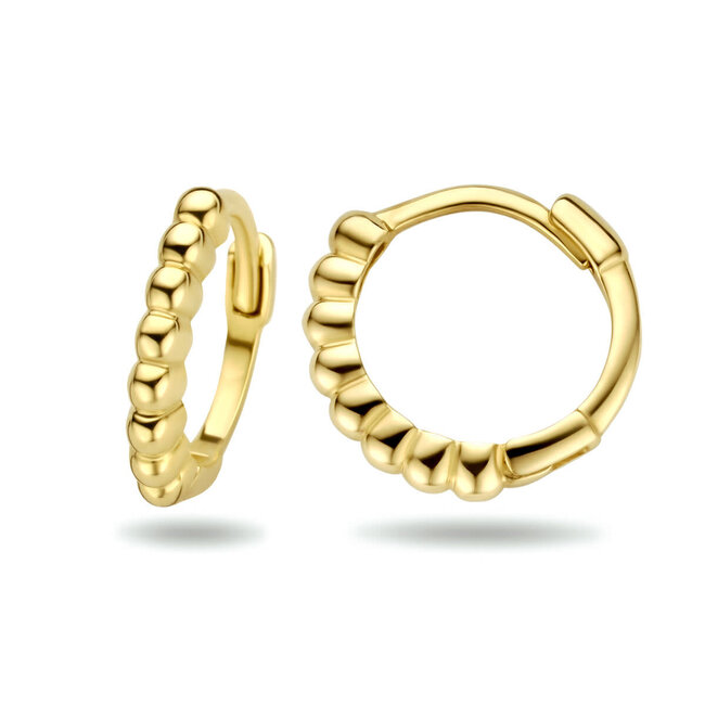 Blinckers Jewellery Huiscollectie BJ Oorbellen 40.24839 Goud 14k Klapoorringen Bolletjes 10 x 1.7 mm