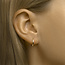 Blinckers Jewellery Huiscollectie BJ 4024841 Oorbellen Goud 14k Klapoorringen relief 2x12 mm