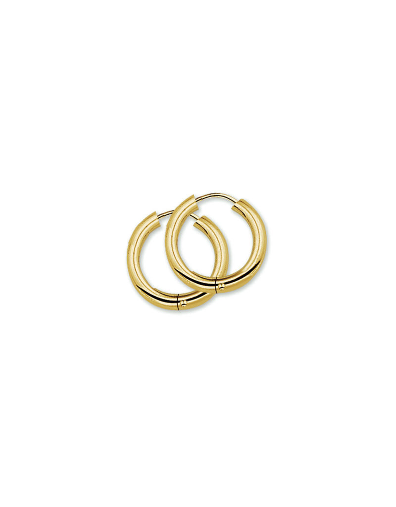 Blinckers Jewelry Huiscollectie BJ 40.22737 oorbellen klap creool rond in 14 k goud 2.5 x 15 mm