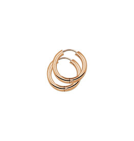 Blinckers Jewelry Huiscollectie BJ 4401243 oorbellen klap creool in 14 k rosé goud 13 x 2 mm