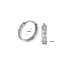 Blinckers Jewellery Huiscollectie BJ Oorbellen 41.05432 14k Witgoud Oorringen Scharnier met Zirkonia 2.5mm x 12mm