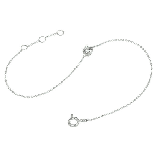 Blinckers Jewellery Huiscollectie BJ Armband 41.05382 14k Witgoud Zirkonia 16-18 cm