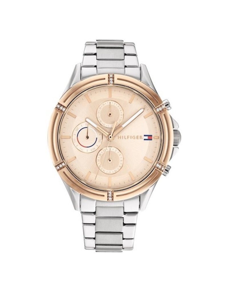 Tommy Hilfiger Tommy Hilfiger TH1782503 horloge dames in staal Bi color rosé plated chrono met stalen band