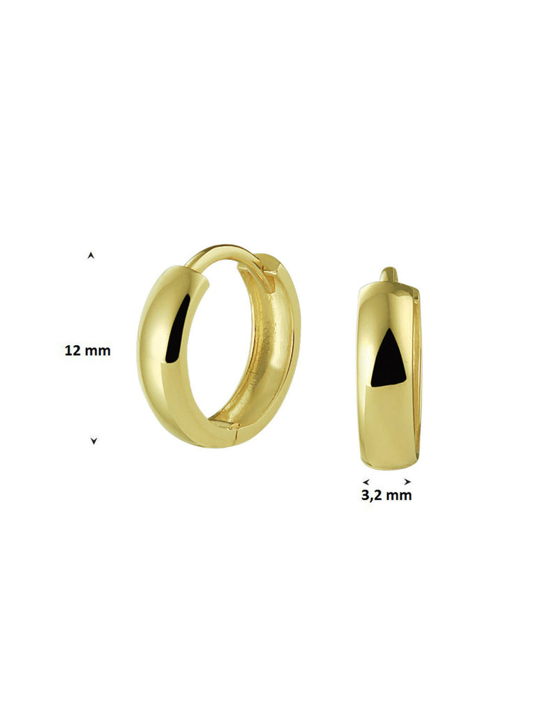 Blinckers Jewelry Huiscollectie BJ 4022735 oorbellen klap creool in 14k geelgoud