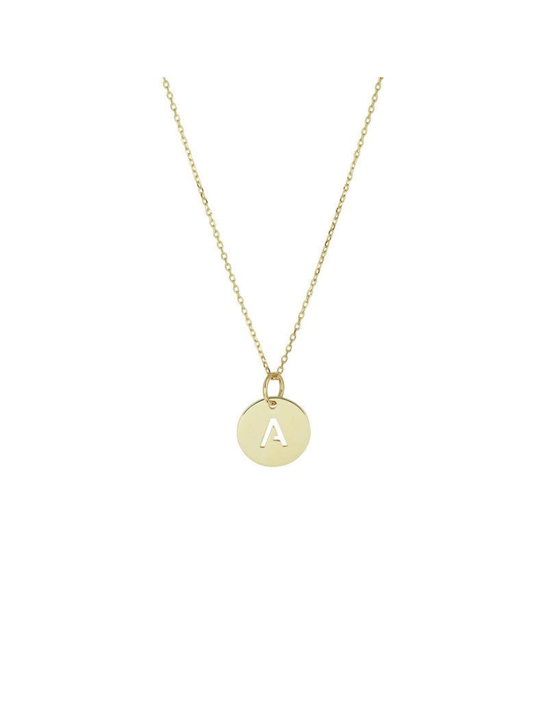 Blinckers Jewelry Huiscollectie BJ 4020799 collier 14 k goud met hanger letter A  lengte 40 verstelbaar tot 41 cm