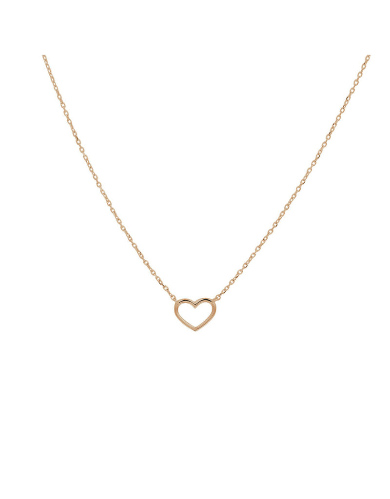 Blinckers Jewelry Huiscollectie BJ 4401254 collier 14k rosé goud met hartje verstelbaar van 40 to 44 cm