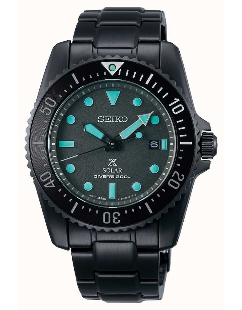 Seiko Seiko SNE587P1horloge heren staal Prospex solar black series limited edition