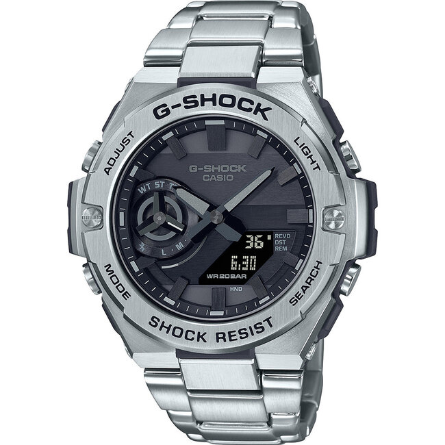 Casio G-Shock CASIO G-Shock GST-B500D-1A1ER horloge heren staal anadigi  met zwarte wijzerplaat