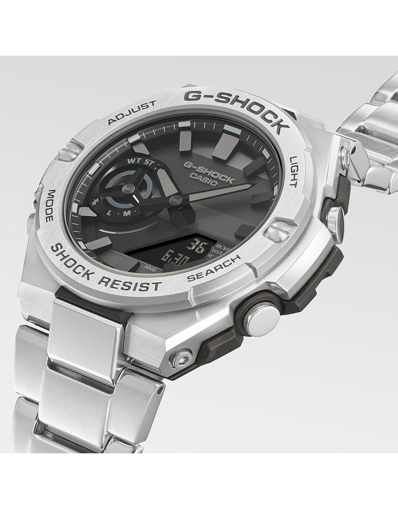 Casio G-Shock CASIO G-Shock GST-B500D-1A1ER horloge heren staal anadigi  met zwarte wijzerplaat