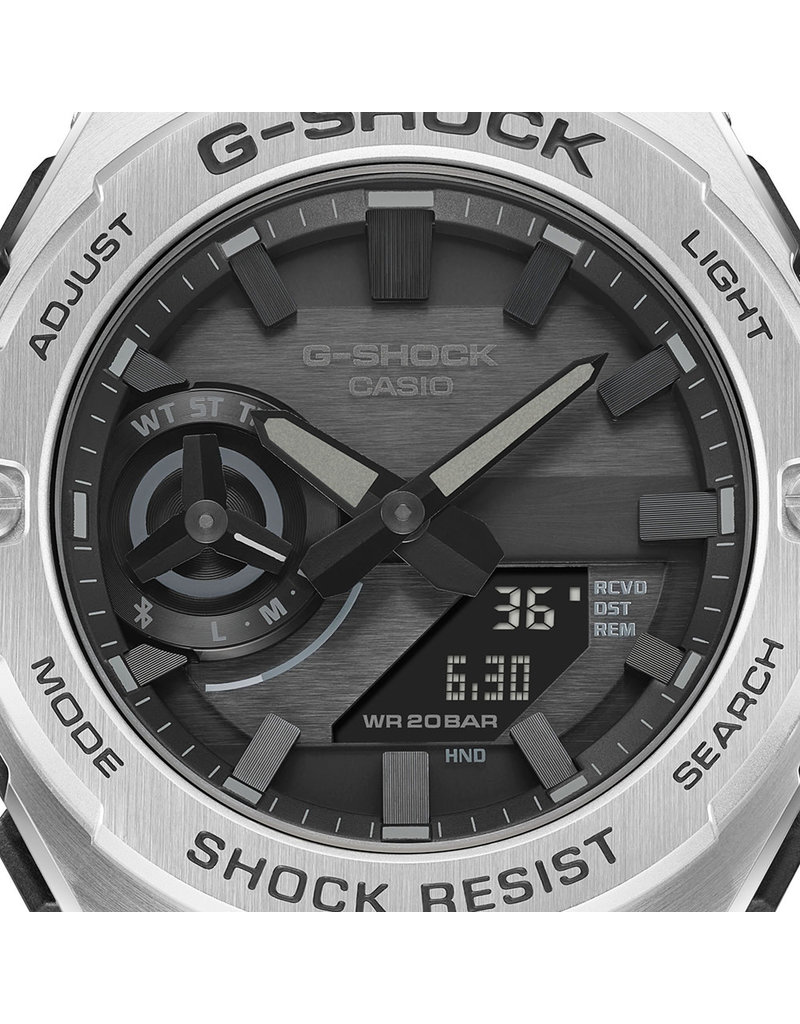 Casio G-Shock CASIO G-Shock GST-B500D-1A1ER horloge heren staal anadigi  met zwarte wijzerplaat