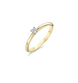 Blush Blush Ring 1602BDI/54 14k Geelgoud 0,10crt G SI Briljant geslepen Diamant Maat 54