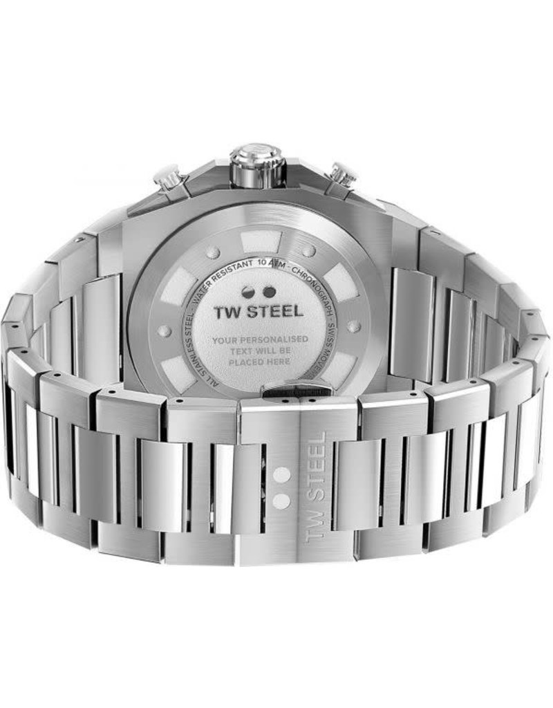 TW Steel TW Steel Horloge Heren CE4080 Staal Chronograaf met Zwarte Wijzerplaat