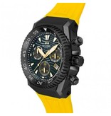 TW Steel TW Steel Horloge Heren ACE414 Diver Collection met Zwart Plating en Gele Siliconen Horlogeband 44mm