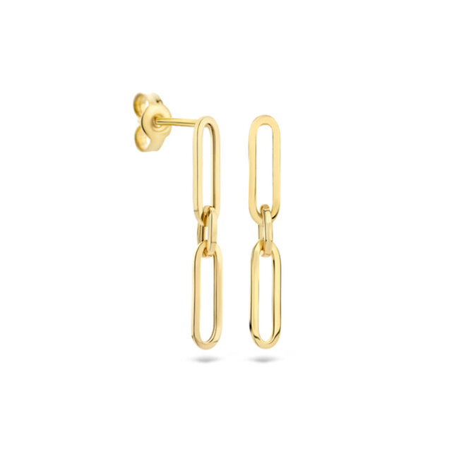 Blush Blush Oorbellen 7275YGO 14k Geelgoud met 2 Closed Forever Schakels