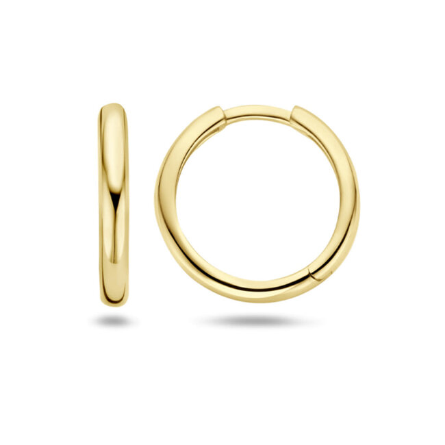 Blush Blush Oorbellen 7271YGO 14k Geelgoud Glad 1.9mm x 12mm