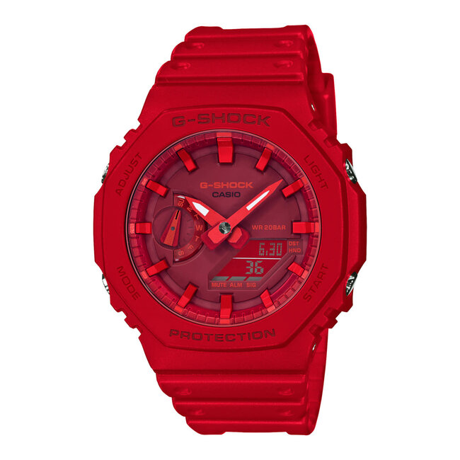 Casio G-Shock G-Shock Horloge GA-2100-4AER Analoog Digitaal Rood