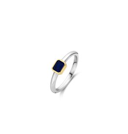 Ti Sento Milano Ti Sento Ring 12273BY/56 Zilver met blauwe steen in goldplated zetting