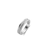 Ti Sento Milano Ti Sento Ring 12282ZI/56 zilver met 3 verschillende designs en zirkonia's