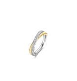 Ti Sento Milano Ti Sento Ring 1953ZY/54 zilvere ring dubbel half verguld