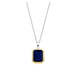 Ti Sento Milano Ti Sento Collier 6817BY Zilver collier met blauwe steen in vergulde bedel