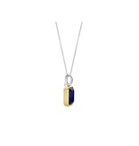 Ti Sento Milano Ti Sento Collier 6817BY Zilver collier met blauwe steen in vergulde bedel