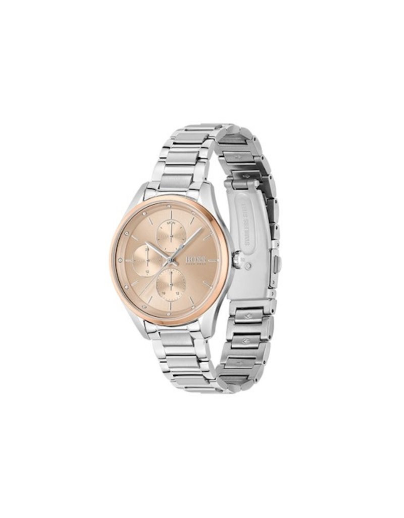 BOSS BOSS Horloge Dames HB1502604 Staal Chronograaf met Zalm Roze Wijzerplaat