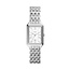 Fossil Fossil Horloge ES5221 Staal Quartz Rechthoekige Kast en Witte Wijzerplaat