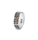 Buddha to Buddha Buddha to Buddha 144 17.5 ring Esther double mini limited edition in 925 zilver i.c.m. 14k goud
