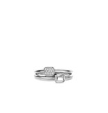 Ti Sento Milano Ti Sento Ring 12275ZI/56 zilver dubbel met gezette baquet en pave stenen