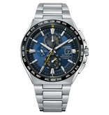 Citizen Citizen CB5945-85L horloge heren titanium blauwe wijzerplaat met sportieve rode accenten  ecodrive worldtimer