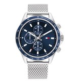 Tommy Hilfiger Tommy Hilfiger TH1792018 horloge heren staal chronograaf blauwe wijzerplaat