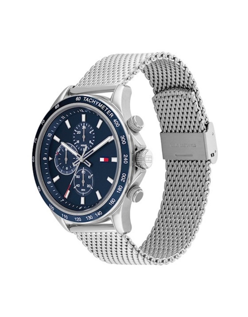 Tommy Hilfiger Tommy Hilfiger TH1792018 horloge heren staal chronograaf blauwe wijzerplaat