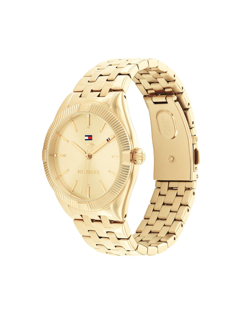 Tommy Hilfiger Tommy Hilfiger TH1782550 horloge dames staal 34 mm goldplated met goud kleurige wijzerplaat