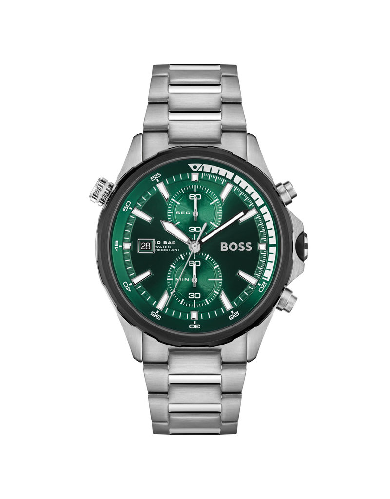 BOSS BOSS Horloge Heren HB1513930 Staal Chronograaf met Groene Wijzerplaat