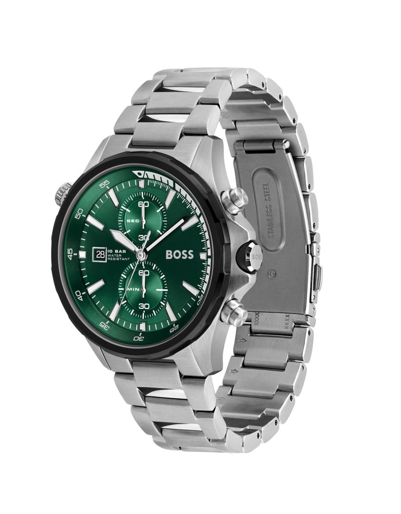 BOSS BOSS Horloge Heren HB1513930 Staal Chronograaf met Groene Wijzerplaat