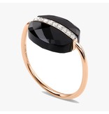 Morganne Bello Morganne Bello Ring FR11PA115/56 18k Roségoud Black Onix met Diamant Maat 56