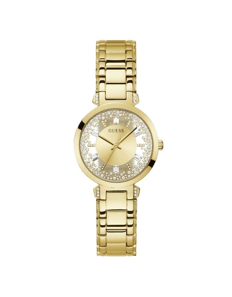 Guess Guess Dames Horloge GW0470L2 Staal met Geelgouden Plating Quartz 38mm