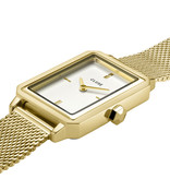 Cluse Cluse CW11508 Horloge dames Fluette Mesh staal goldplated