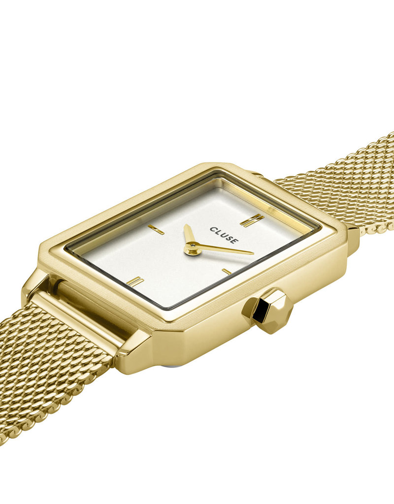 Cluse Cluse CW11508 Horloge dames Fluette Mesh staal goldplated