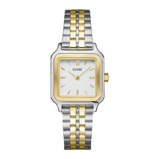 Cluse Cluse Horloge CW11801 Staal Bi-color Gracieuse Petite Quartz Vierkant