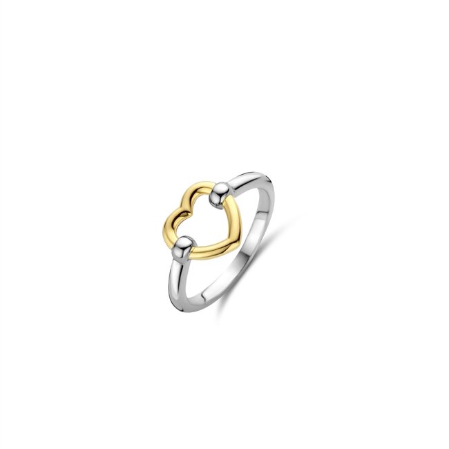 Ti Sento Milano Ti Sento Ring 12291SY/56 Zilver Bi-color Hart Maat 56