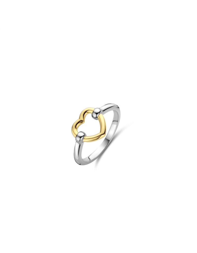 Ti Sento Milano Ti Sento Ring 12291SY/56 zilver met verguld hart