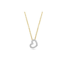 Blush Blush Collier 3608YDI 14k Geelgoud 0,06crt G SI Briljant geslepen Diamant Hart 42cm