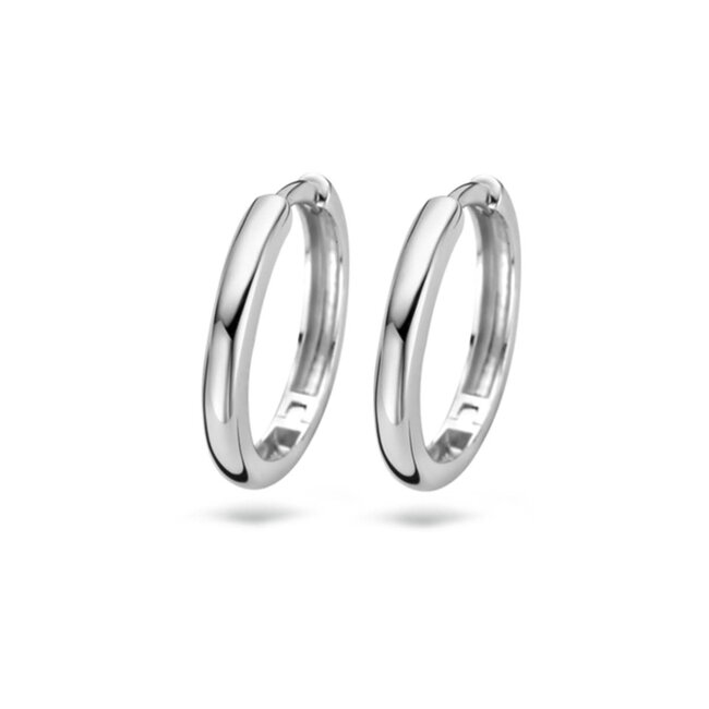 Blush Blush Oorbellen 7271WGO Oorringen 14k Witgoud Glad 2.1mm x 14mm