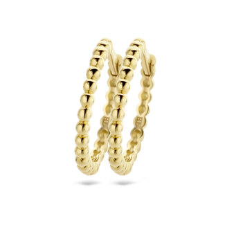 Blush Blush Oorbellen 7291YGO Oorringen 14kr Geelgoud metBbolletjes Motief 20mm doorsnede