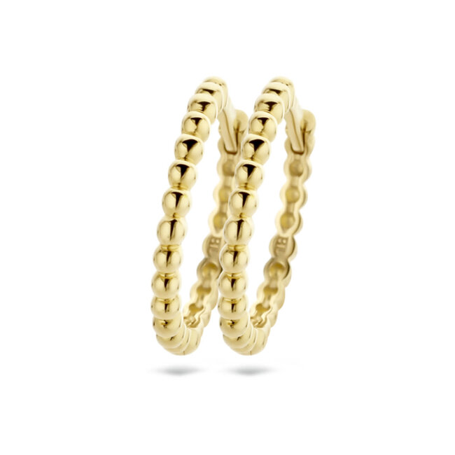 Blush Blush Oorbellen 7291YGO Oorringen 14kr Geelgoud metBbolletjes Motief 20mm doorsnede